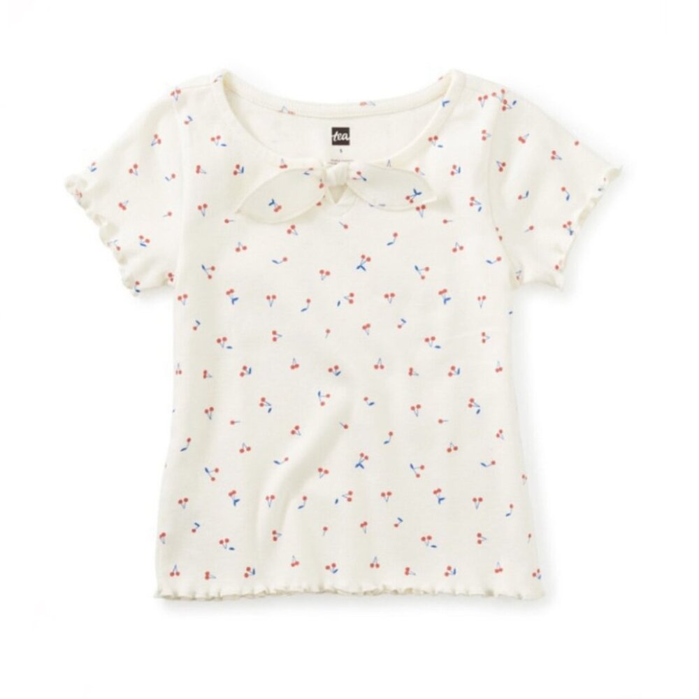 NWT Tea Collection Bow Front Top Tiny Ginja Berries Size 2
